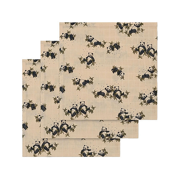 Konges Sløjd Mulltuch PANDA NUIT (65x65) 3er Set