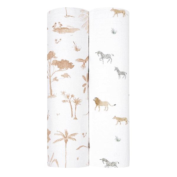 aden + anais Mulltuch SAFARI DREAM (120x120) 2er-Pack