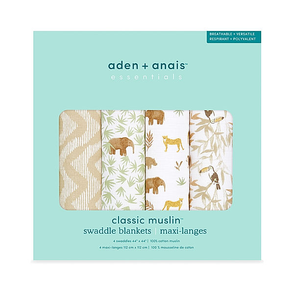 aden + anais Mulltuch TANZANIA (112x112) 4er Pack