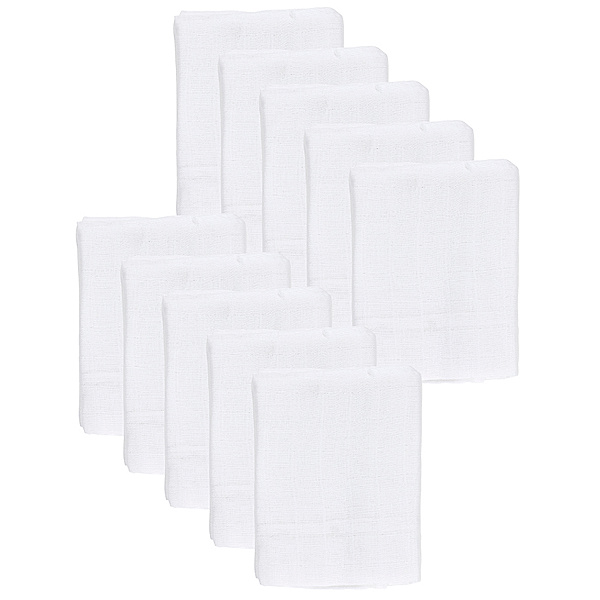 Alvi® Mulltücher BABY DREAM (80x80) 10er Pack in weiß