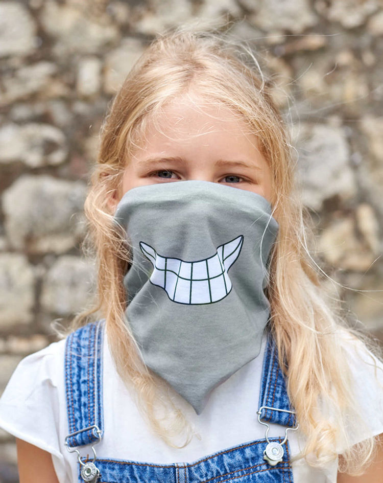 Multifunktionstuch FLEXI-LOOP KIDS – SMILE in grau kaufen