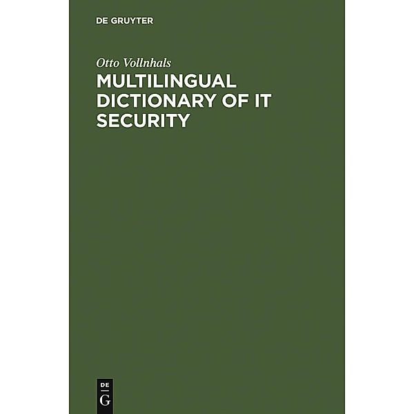 Multilingual Dictionary of IT Security, Otto Vollnhals