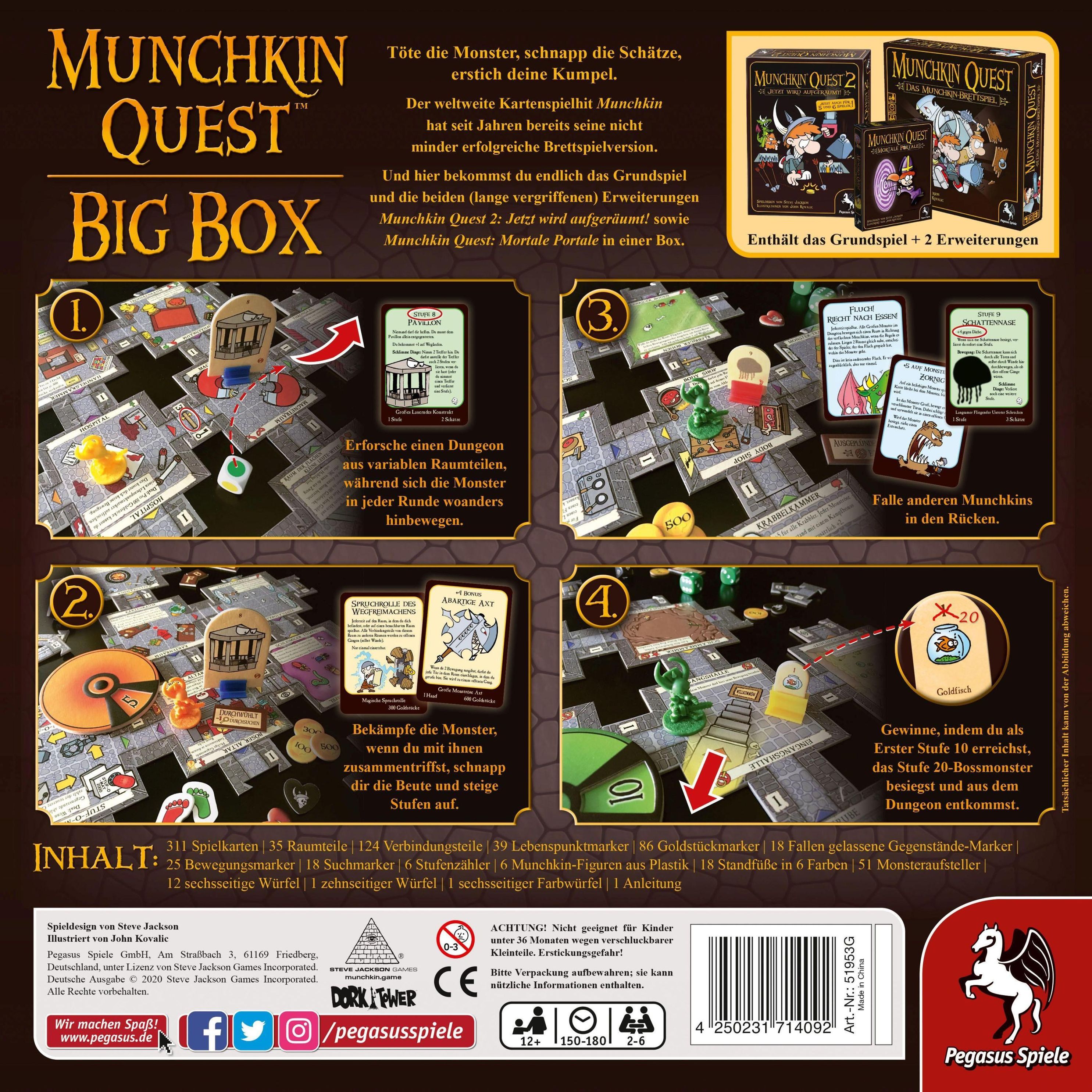 Munchkin Quest: Das Brettspiel, 2. Edition Spiel | Weltbild.de