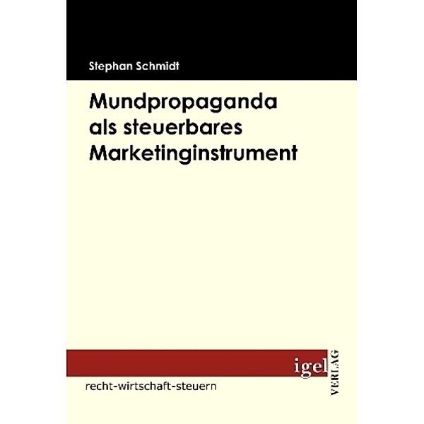 Mundpropaganda als steuerbares Marketinginstrument, Stephan Schmidt