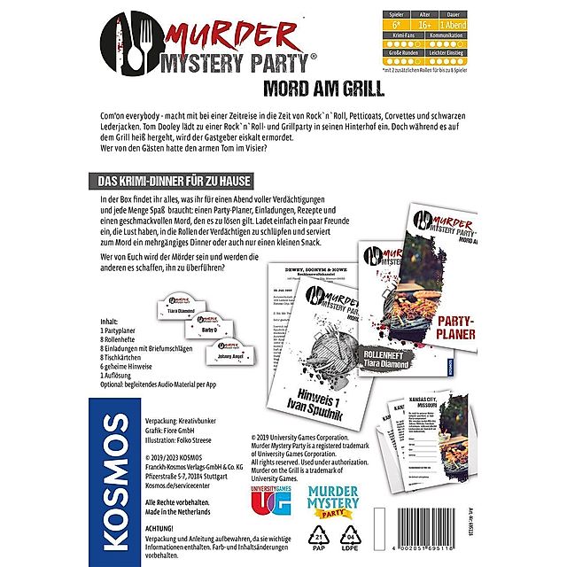 Murder Mystery Party - Mord am Grill Spiel | Weltbild.de