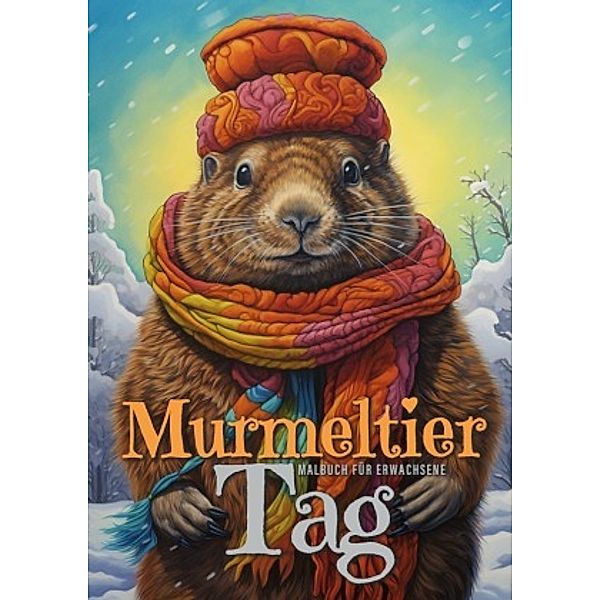 Murmeltier Tag Malbuch für Erwachsene, Monsoon Publishing, Musterstück Grafik