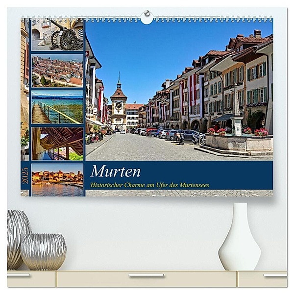 Murten - Historischer Charme am Ufer des Murtensees (hochwertiger Premium Wandkalender 2025 DIN A2 quer), Kunstdruck in Hochglanz, Calvendo, Susan Michel