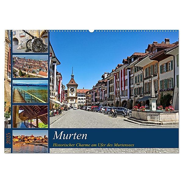 Murten - Historischer Charme am Ufer des Murtensees (Wandkalender 2025 DIN A2 quer), CALVENDO Monatskalender, Calvendo, Susan Michel