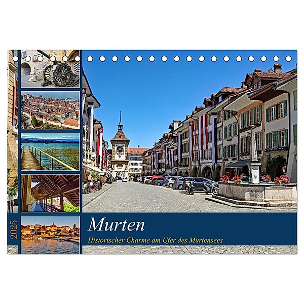 Murten - Historischer Charme am Ufer des Murtensees (Tischkalender 2025 DIN A5 quer), CALVENDO Monatskalender, Calvendo, Susan Michel