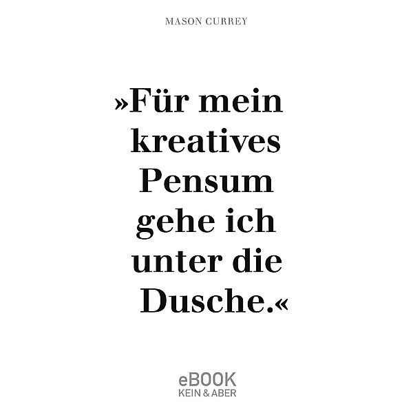 Musenküsse, Mason Currey