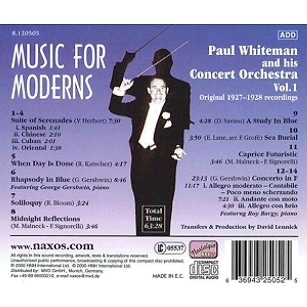 Music For Moderns, Paul Whiteman, Concert Orchest