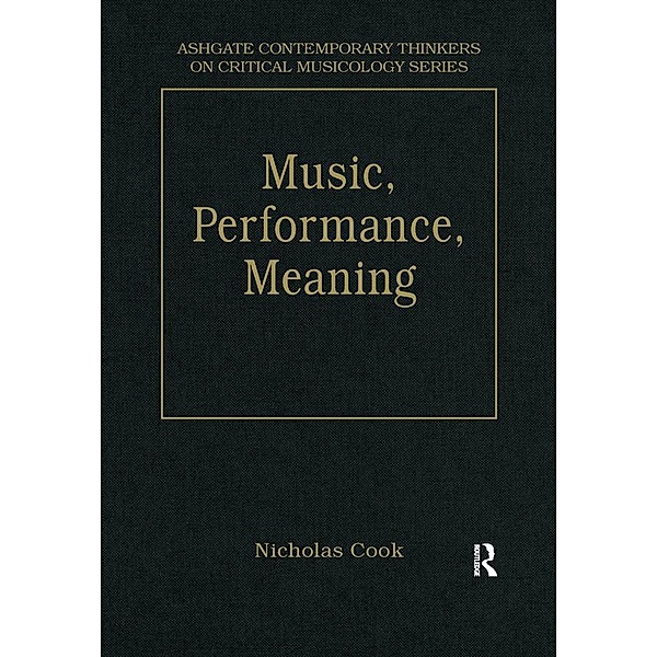 Music, Performance, Meaning, Nicholas Cook