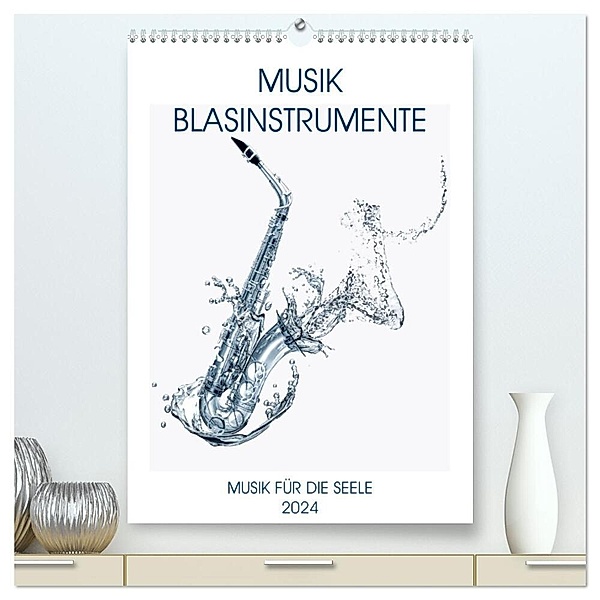 Musik Blasinstrumente (hochwertiger Premium Wandkalender 2024 DIN A2 hoch), Kunstdruck in Hochglanz, Wilfried W. Voßen Herzog von Laar am Rhein
