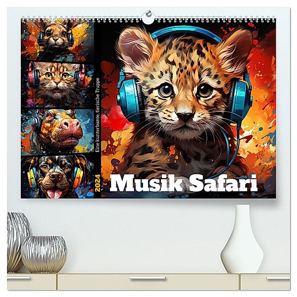 Musik Safari (hochwertiger Premium Wandkalender 2024 DIN A2 quer), Kunstdruck in Hochglanz, Calvendo, Steffen Gierok-Latniak