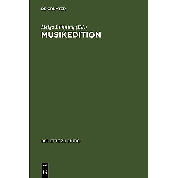 Musikedition / Beihefte zu editio Bd.17