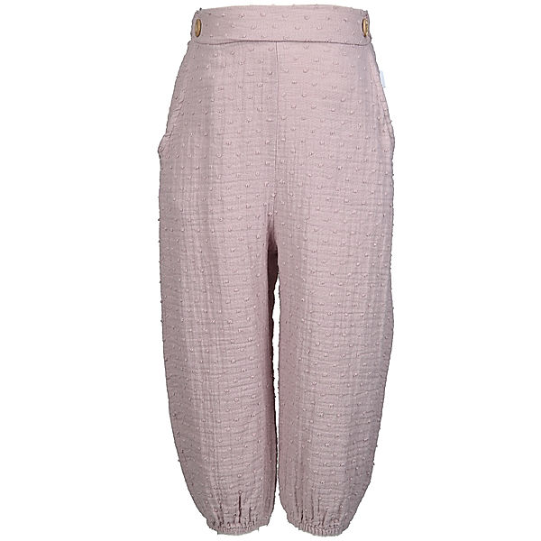 Sanetta Pure Musselin-Hose FLOWERS in light mauve