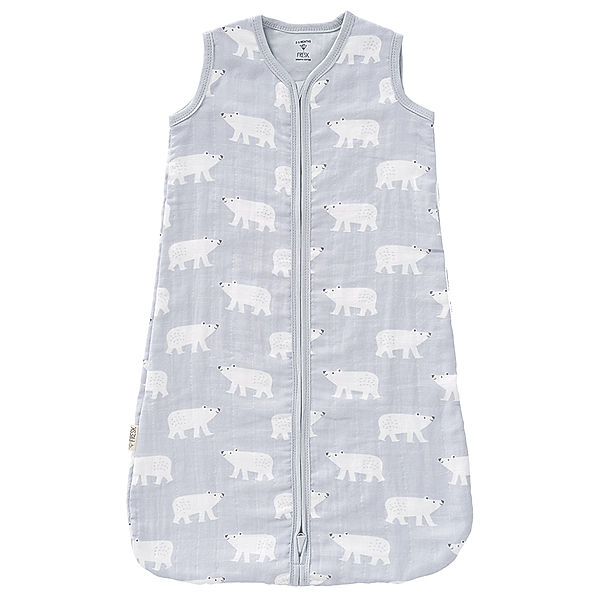 FRESK Musselin-Schlafsack POLAR BEAR in grau