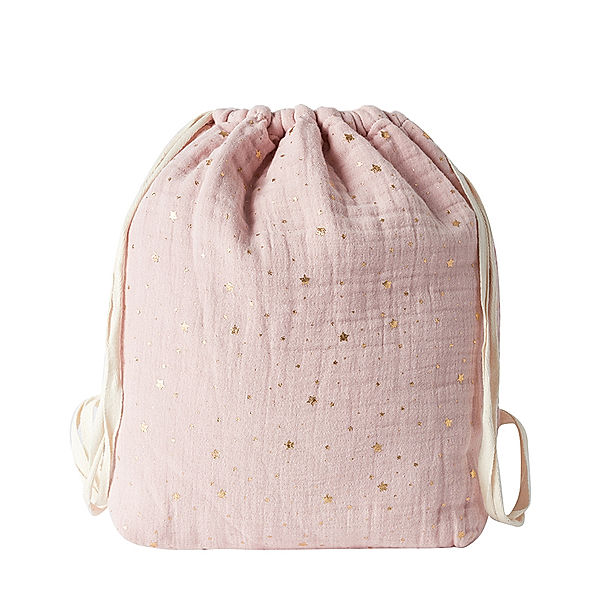 OrganicEra Musslin-Beutel GLITTER in powder pink