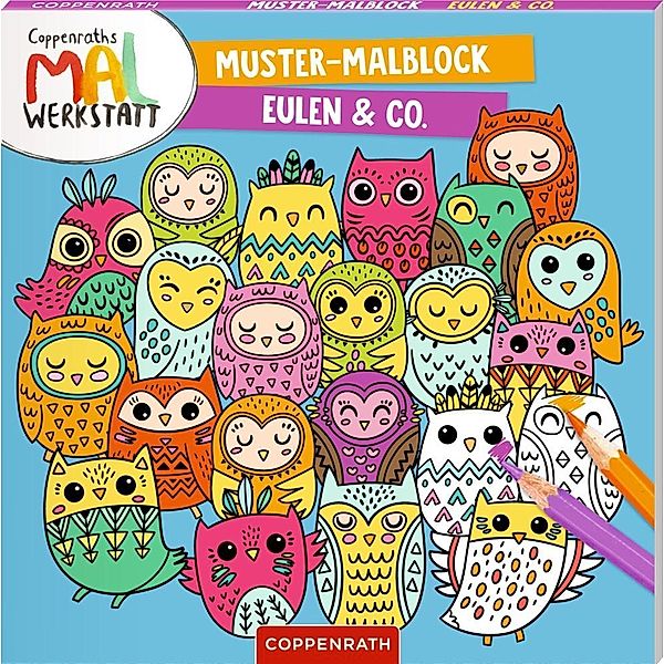 Muster-Malblock - Eulen & Co.