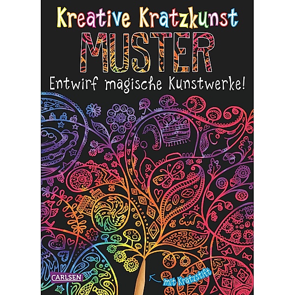 Muster: Set mit 10 Kratzbildern, Anleitungsbuch und Holzstift / Kreative Kratzkunst Bd.3, Anton Poitier