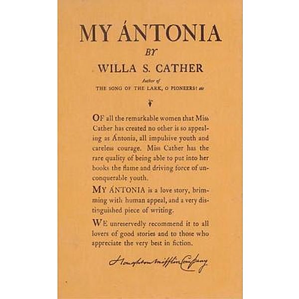 My Antonia / Sahara Publisher Books, Willa Cather
