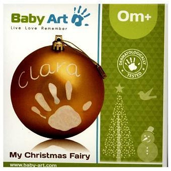 My Christmas Fairy - Christmas Ball, Gold, Baby Art