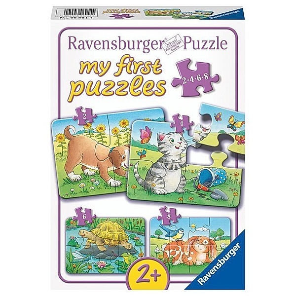 Ravensburger Verlag My first puzzles – Niedliche Haustiere 2/4/6/8-teilig