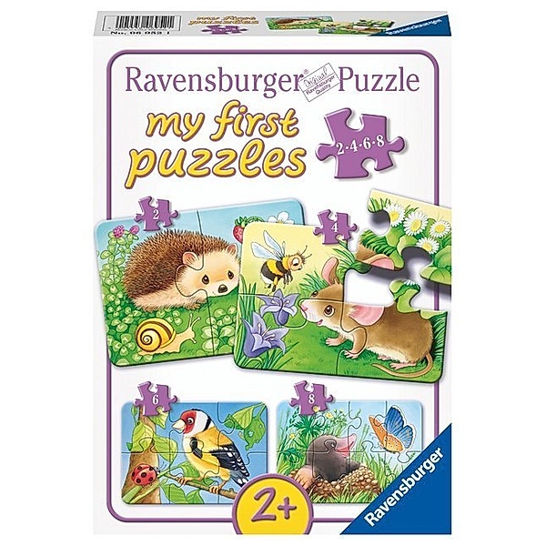 Ravensburger Verlag My first puzzles – Süsse Gartenbewohner 2/4/6/8-teilig