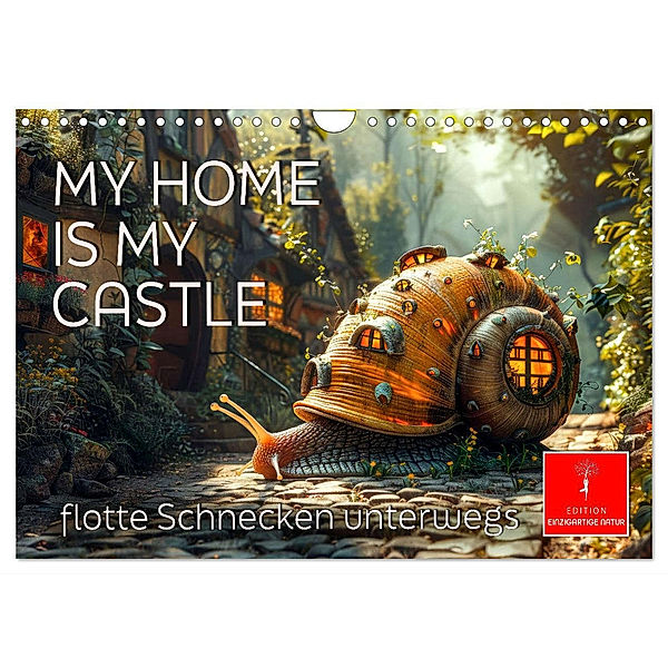 My home is my castle - flotte Schnecken unterwegs (Wandkalender 2025 DIN A4 quer), CALVENDO Monatskalender, Calvendo, Peter Roder