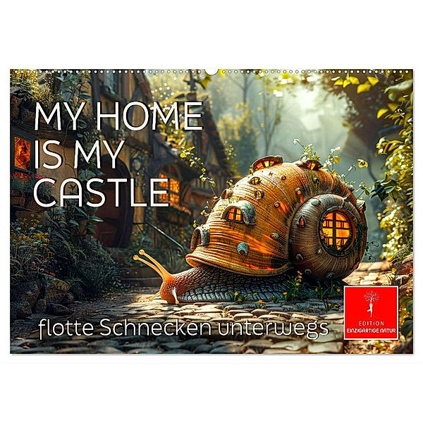 My home is my castle - flotte Schnecken unterwegs (Wandkalender 2025 DIN A2 quer), CALVENDO Monatskalender, Calvendo, Peter Roder