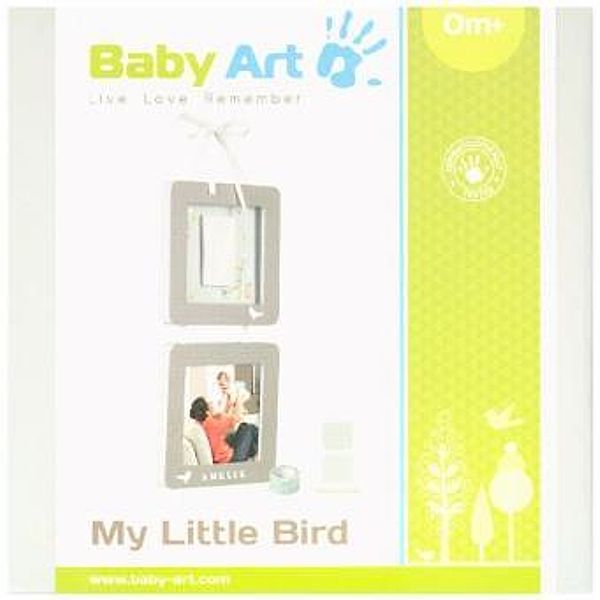 My Little Bird - Suspended Frame, Grey, Baby Art