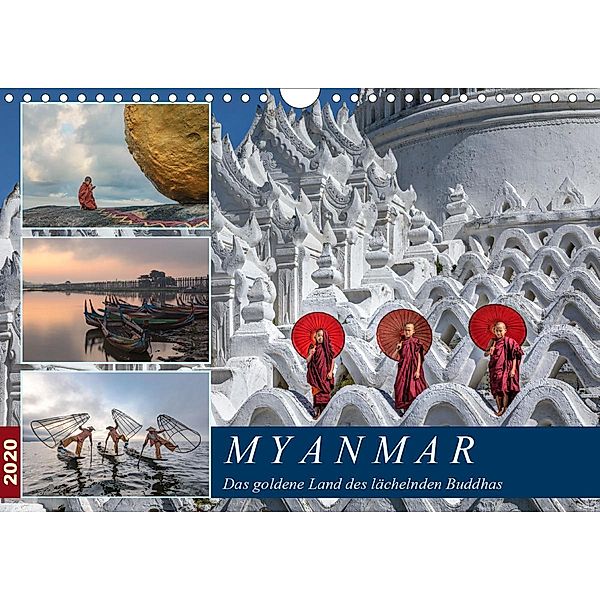 Myanmar, das goldene Land des lächelnden Buddhas (Wandkalender 2020 DIN A4 quer), Joana Kruse