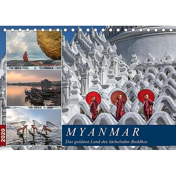 Myanmar, das goldene Land des lächelnden Buddhas (Tischkalender 2020 DIN A5 quer), Joana Kruse
