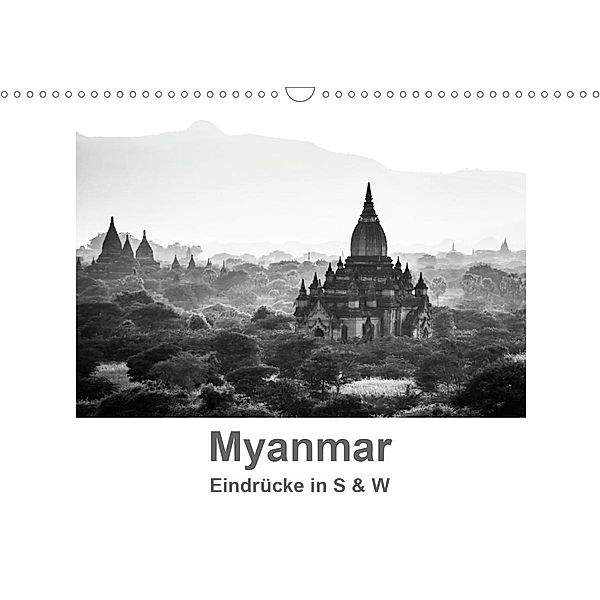 Myanmar - Eindrücke in S & W (Wandkalender 2021 DIN A3 quer), Britta Knappmann