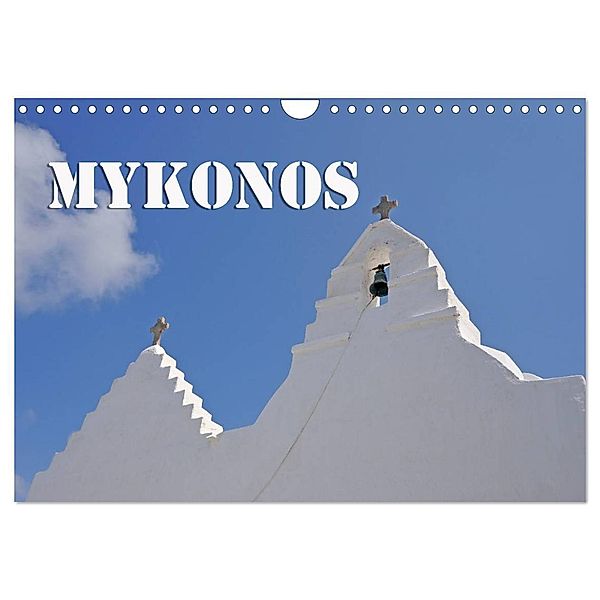 MYKONOS - Insel des Jetset (Wandkalender 2024 DIN A4 quer), CALVENDO Monatskalender, Hubertus Blume