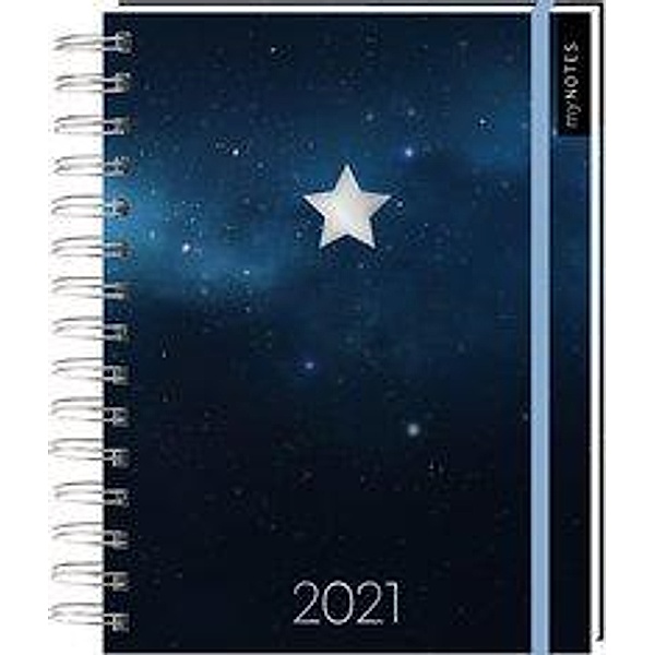 MyNOTES Kalender mit Spiralbindung Sternenhimmel 2021