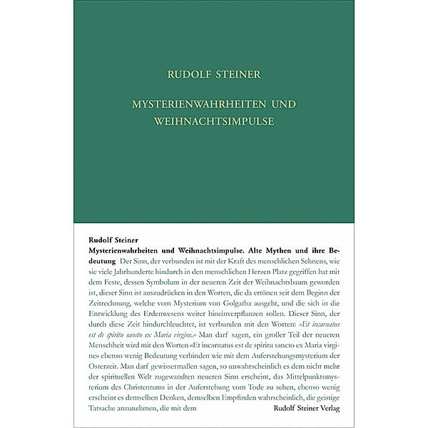 Mysterienwahrheiten und Weihnachtsimpulse, Rudolf Steiner