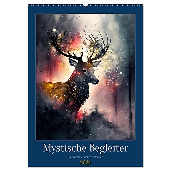 Mystische Begleiter (Wandkalender 2024 DIN A2 hoch), CALVENDO Monatskalender, Calvendo, Motomi AI