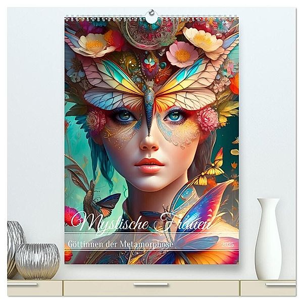 Mystische Frauen - Göttinnen der Metamorphose (hochwertiger Premium Wandkalender 2025 DIN A2 hoch), Kunstdruck in Hochglanz, Calvendo, Fotodesign Verena Scholze
