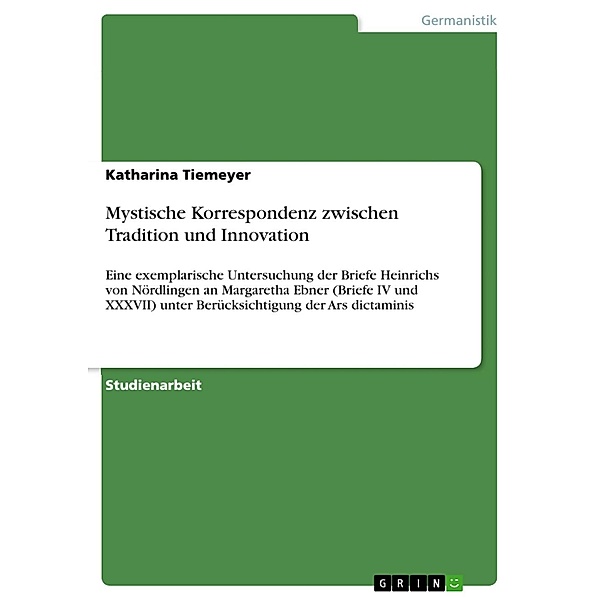 Mystische Korrespondenz zwischen Tradition und Innovation, Katharina Tiemeyer