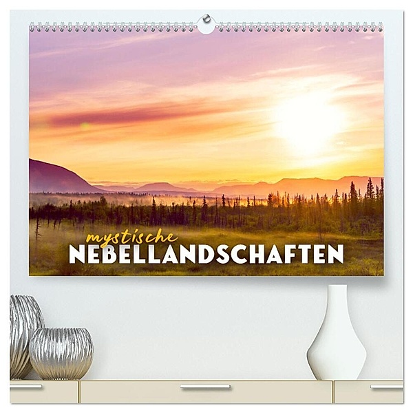 Mystische Nebellandschaften (hochwertiger Premium Wandkalender 2024 DIN A2 quer), Kunstdruck in Hochglanz, SF