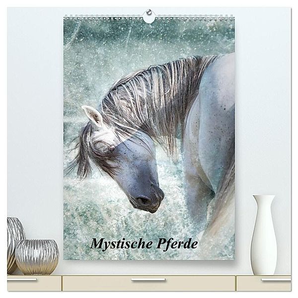 Mystische Pferde (hochwertiger Premium Wandkalender 2024 DIN A2 hoch), Kunstdruck in Hochglanz, Studio FotoDreams.DE