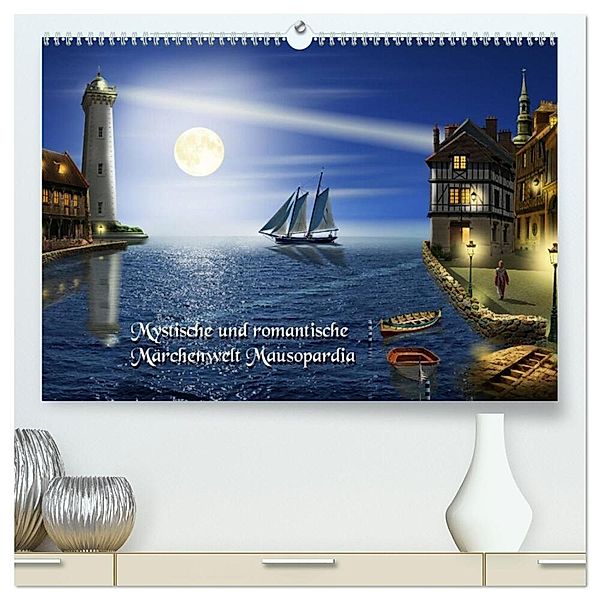 Mystische und romantische Märchenwelt Mausopardia (hochwertiger Premium Wandkalender 2024 DIN A2 quer), Kunstdruck in Hochglanz, Monika Jüngling