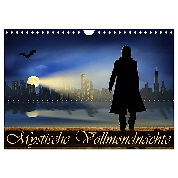 Mystische Vollmondnächte (Wandkalender 2024 DIN A4 quer), CALVENDO Monatskalender, alias Mausopardia, Monika Jüngling