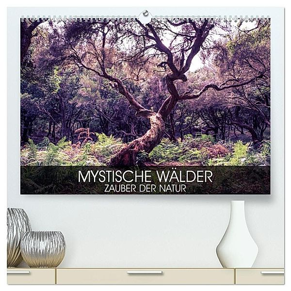 Mystische Wälder - Zauber der Natur (hochwertiger Premium Wandkalender 2025 DIN A2 quer), Kunstdruck in Hochglanz, Calvendo, Val Thoermer