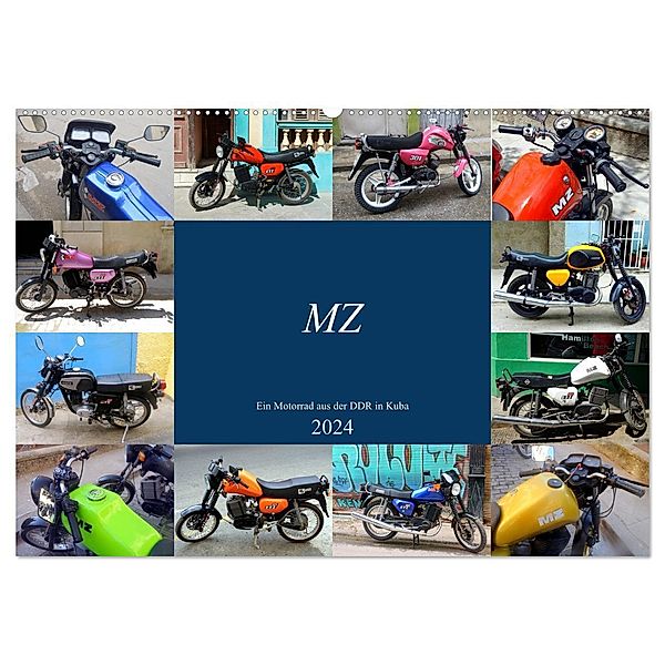 MZ - Ein Motorrad aus der DDR in Kuba (Wandkalender 2024 DIN A2 quer), CALVENDO Monatskalender, Henning von Löwis of Menar