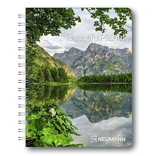 N NEUMANNVERLAGE - Beautiful Planet 2025 Diary, 16,5x21,6cm, Taschenkalender mit zwölf Bildseiten und Notizseiten, herausnehmbaren Planer, Jahres- und Monatsübersicht und internationales Kalendarium