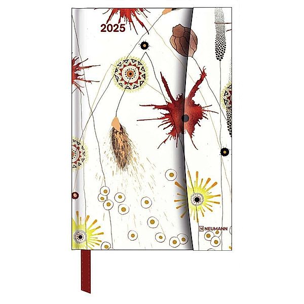 N NEUMANNVERLAGE - Dan Bennett 2025 Diary, 10x15cm, Taschenkalender mit Magnetverschluss und Lesebändchen, Tasche für Visitenkarte, Jahres- und Monatsübersicht und internationales Kalendarium