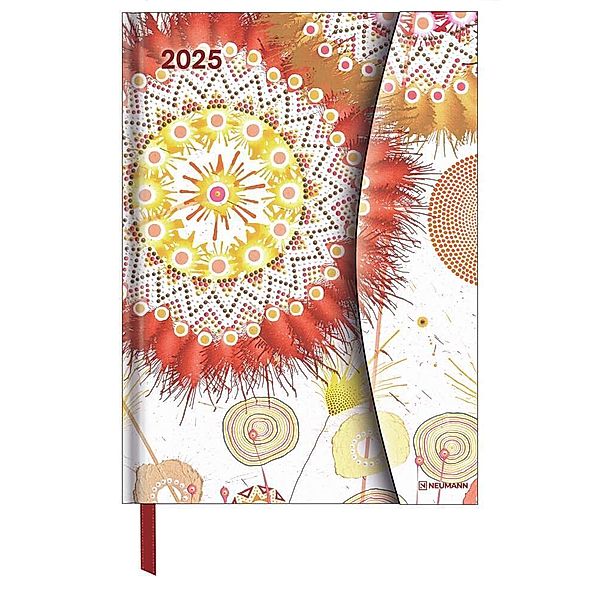 N NEUMANNVERLAGE - Dan Bennett 2025 Diary, 16x22cm, Taschenkalender mit Magnetverschluss und Lesebändchen, Tasche für Visitenkarte, Jahres- und Monatsübersicht und internationales Kalendarium