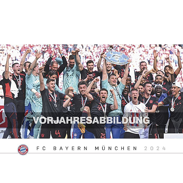 N NEUMANNVERLAGE - FC Bayern München 2025 Posterkalender, 60x50cm, Fußball-Kalender mit Motiven der Stars, Fan-Kalender mit Fußball-Highlights, Spiralbindung und deutsches Kalendarium, FC Bayern München AG